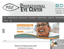 Tablet Screenshot of professionaleyecenter.com